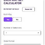 each way accumulator bet calculator